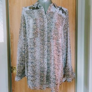 EUC Fig & Flower Women's Large Long Sleeve Cuffed